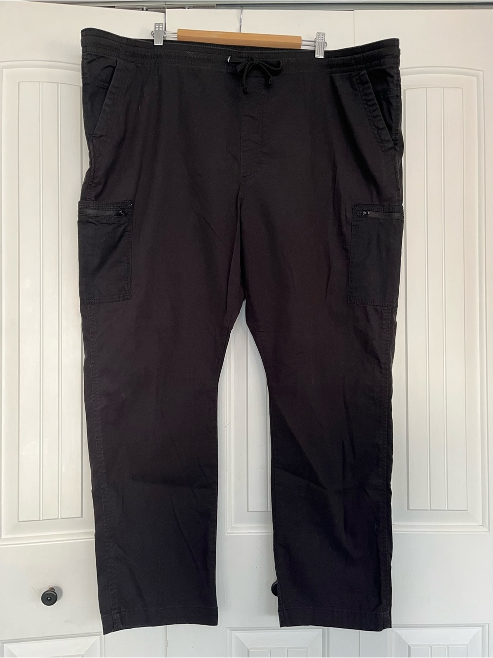 Men's Black Wrangler Cargo Jogger Pants - Casual Comfort Size XXL